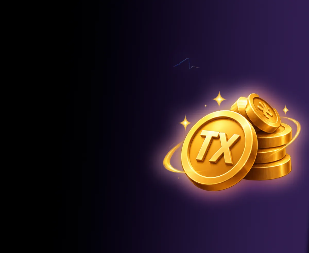 TX COIN promotional card